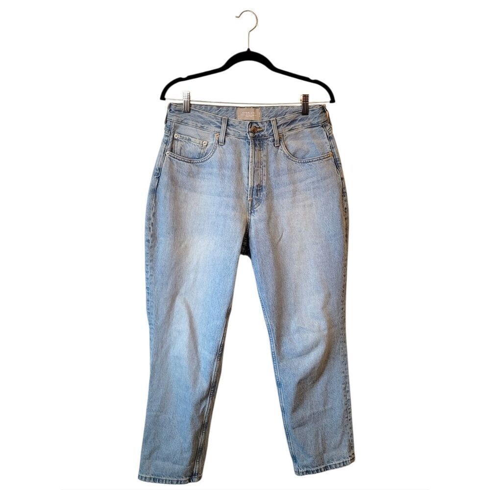 Everlane The Curvy 90s Cheeky Straight Leg Jeans Light Wash Size 30 Ankle